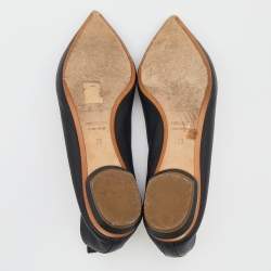 Nicholas Kirkwood Black Leather Beya Pointed Toe Loafers Size 39