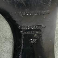 Pre Owned Nicholas Kirkwood Grey Suede Studded Heel Pumps Size 39