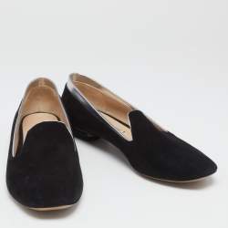 Nicholas Kirkwood Black/Silver Suede and Leather Loafers Size 41