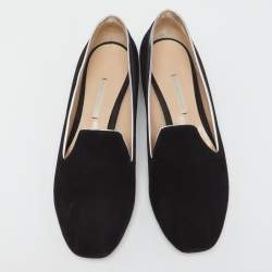 Nicholas Kirkwood Black/Silver Suede and Leather Loafers Size 41