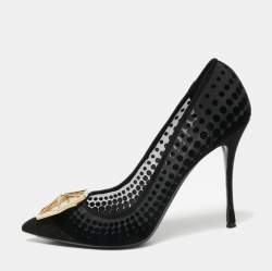 Nicholas Kirkwood Black Suede Mira Pearl Heels Nicholas Kirkwood