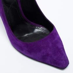 Nicholas Kirkwood Purple Suede Pointed Toe Pumps Size 38