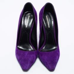 Nicholas Kirkwood Purple Suede Pointed Toe Pumps Size 38