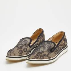 Nicholas Kirkwood Black Lace Alona Pointed Toe Loafers Size 40