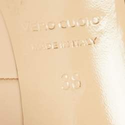 Pre Owned Nicholas Kirkwood Beige Patent Leather Lola Pearl Pumps Size 38