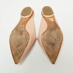 Nicholas Kirkwood Light Pink Leather Beya Pointed Toe Mules Size 39