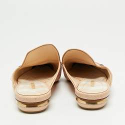 Nicholas Kirkwood Light Pink Leather Beya Pointed Toe Mules Size 39