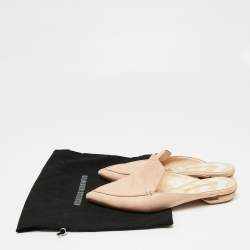 Nicholas Kirkwood Light Pink Leather Beya Pointed Toe Mules Size 39