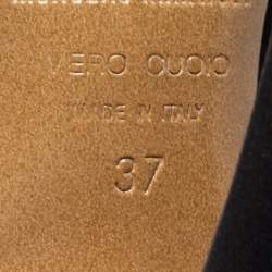 Pre Owned Nicholas Kirkwood Black Satin Peep-Toe Faux Pearl Embellished Platform Slingback Sandals Size 37