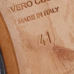 Pre Owned Nicholas Kirkwood Silver Leather Beya Slingback Mules Size 41