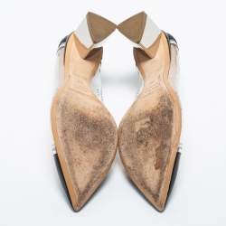 Pre Owned Nicholas Kirkwood Black/White Patent Leather And PVC Pointed Toe Pumps Size 39