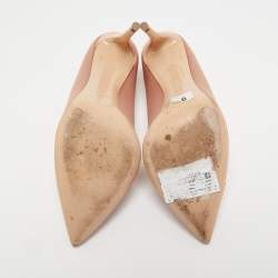 Pre Owned Nicholas Kirkwood Beige Satin Embellished Eden Pumps Size 41