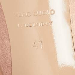 Pre Owned Nicholas Kirkwood Beige Satin Embellished Eden Pumps Size 41