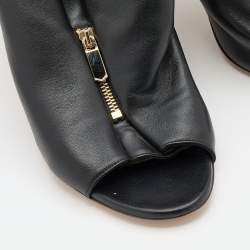 Pre Owned Nicholas Kirkwood Black Leather Slide Sandals Size 39