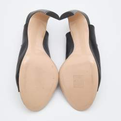 Pre Owned Nicholas Kirkwood Black Leather Slide Sandals Size 39