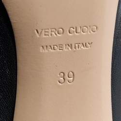 Pre Owned Nicholas Kirkwood Black Leather Slide Sandals Size 39