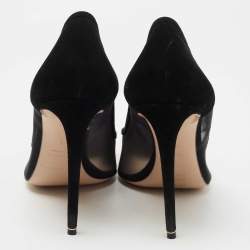 Nicholas Kirkwood Black Suede and Mesh Eden Pumps Size 41