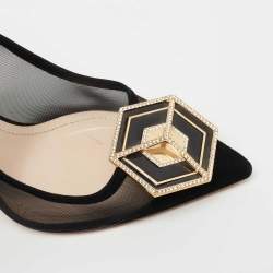 Nicholas Kirkwood Black Suede and Mesh Eden Pumps Size 41