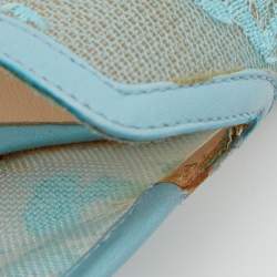 Pre Owned Nicholas Kirkwood Blue Lace and Leather Casati Ballet Flats Size 37