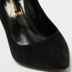 Pre Owned Nicholas Kirkwood Black Suede Ruffle Detail Pumps Size 39.5