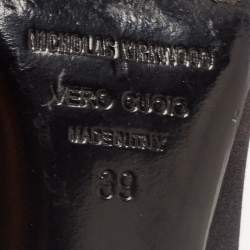 Pre Owned Nicholas Kirkwood Black Satin Crystal Embellished Pointed Toe Pumps Size 39