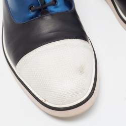 Nicholas Kirkwood Tricolor Leather and Mesh Lace Up Oxfords Size 40