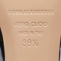 Pre Owned حذاء كعب عالي نيكولاس كيركوود مقدمة مدببة سويدي نمط مبطن دايموند ذهبي/ أسود مقاس 41