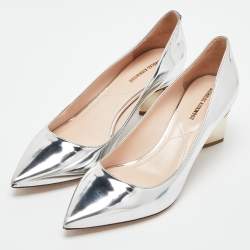 Pre Owned حذاء كعب عالي نيكولاس كيركوود مقدمة مدببة سويدي نمط مبطن دايموند ذهبي/ أسود مقاس 41