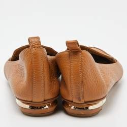 Nicholas Kirkwood Tan Leather Beya Pointed-Toe Loafers Size 37.5