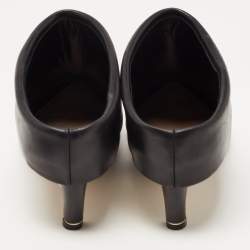 Nicholas Kirkwood Black Leather Pointed Toe Mules Size 37