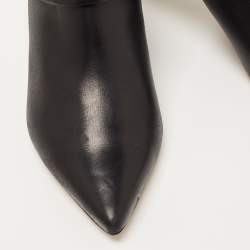 Nicholas Kirkwood Black Leather Pointed Toe Mules Size 37