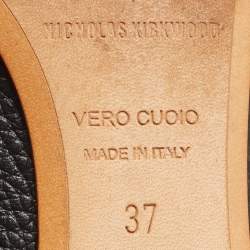 Pre Owned Nicholas Kirkwood Black Leather Beya Loafers Size 37