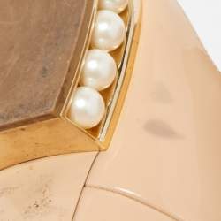 Pre Owned Nicholas Kirkwood Light Pink Patent Leather Lola Ankle Strap Ballet Flats Size 40