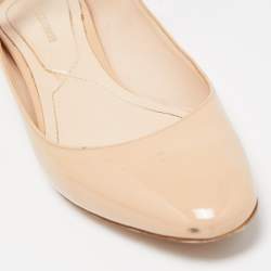 Pre Owned Nicholas Kirkwood Light Pink Patent Leather Lola Ankle Strap Ballet Flats Size 40
