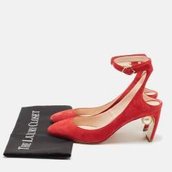 Nicholas Kirkwood Red Suede Maeva Pumps Size 40