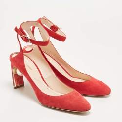 Nicholas Kirkwood Red Suede Maeva Pumps Size 40