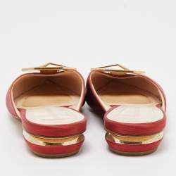 Pre Owned Nicholas Kirkwood Burgundy Satin Eden Crystal Embellished Flat Mules Size 39