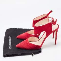 Nicholas Kirkwood Dark Pink Suede Leda Pumps Size 38.5