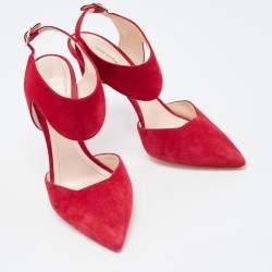 Nicholas Kirkwood Dark Pink Suede Leda Pumps Size 38.5