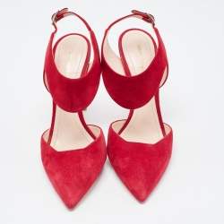 Nicholas Kirkwood Dark Pink Suede Leda Pumps Size 38.5