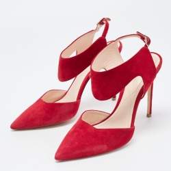 Nicholas Kirkwood Dark Pink Suede Leda Pumps Size 38.5
