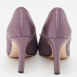 Nicholas Kirkwood Purple Satin Eden Embellished Pumps Size 37