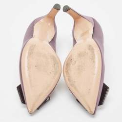 Nicholas Kirkwood Purple Satin Eden Embellished Pumps Size 37