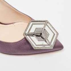 Nicholas Kirkwood Purple Satin Eden Embellished Pumps Size 37