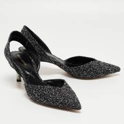 Nicholas Kirkwood White/Black Tweed Slingback Pumps Size 41 