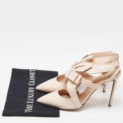 Nicholas Kirkwood Pink Leather Pointed Ankle Strap Sandals Size 38.5