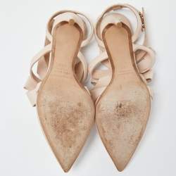 Nicholas Kirkwood Pink Leather Pointed Ankle Strap Sandals Size 38.5
