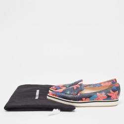 Nicholas Kirkwood Multicolor Floral Print Leather Alona Smoking Slipper Size 37