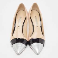 Nicholas Kirkwood Tricolor Leather and Patent Pointed Toe Pumps Size 37