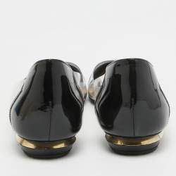 Nicholas Kirkwood Black Patent and PVC Ballet Flats Size 40